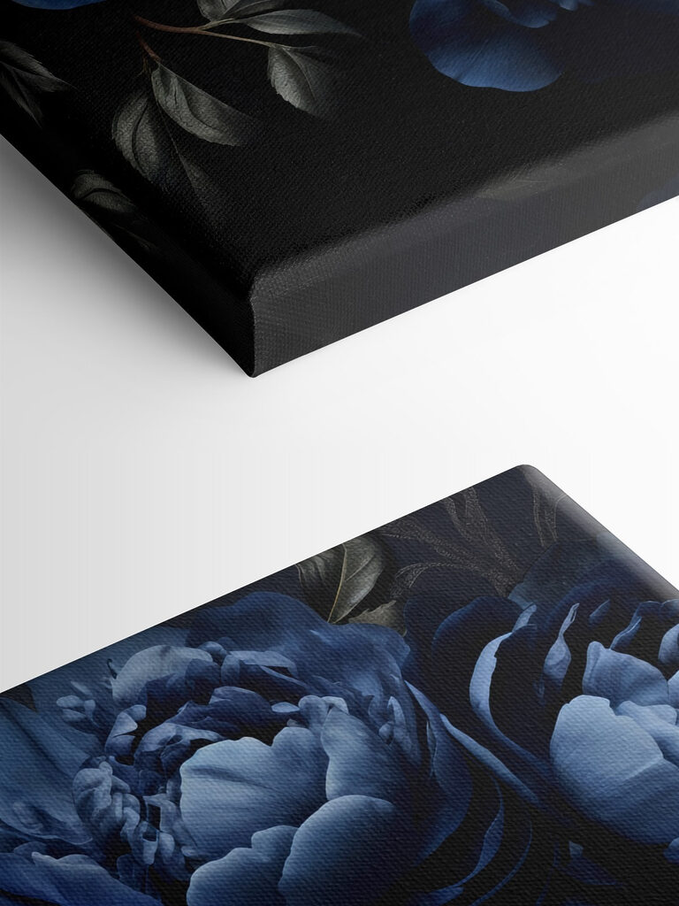 A group of blue flowers