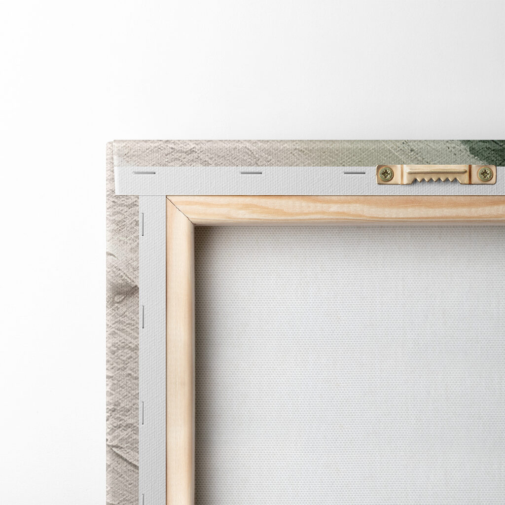 A close up of a painting