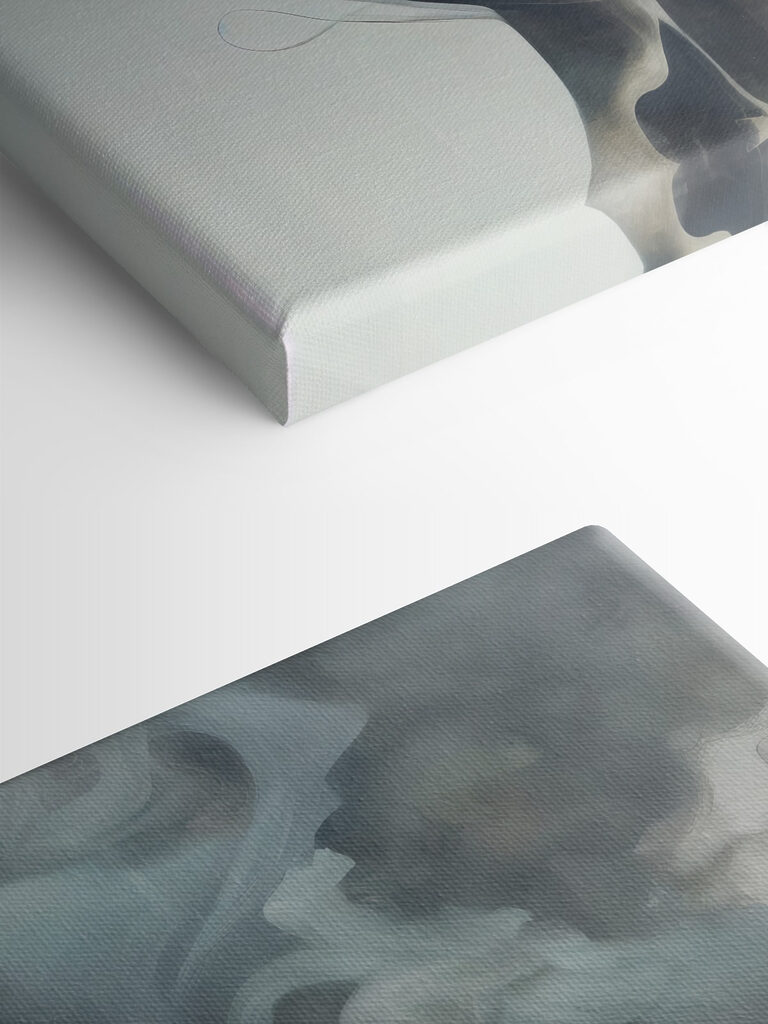 A woman with smoke in her hair