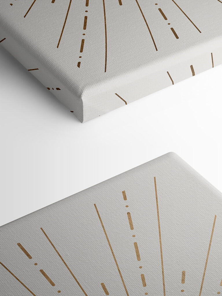 A sun with lines in the center