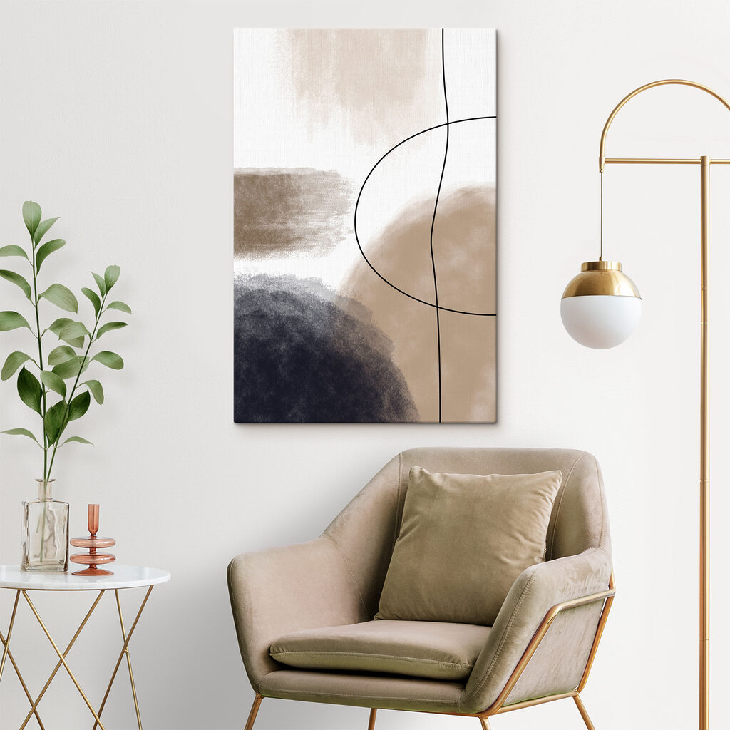 Abstract shapes in muted tones