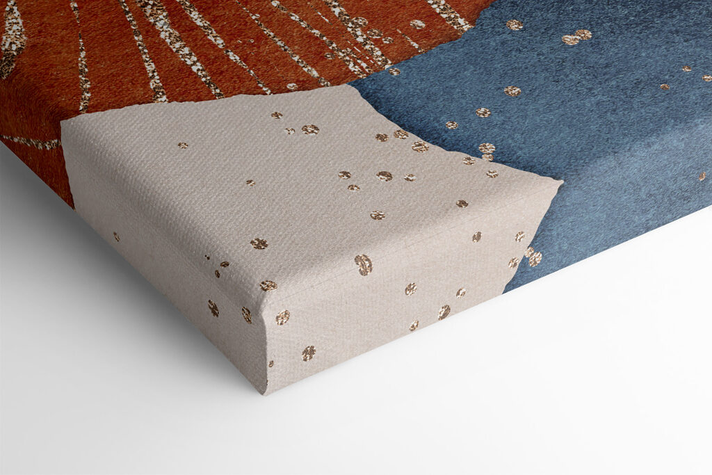 A close up of a painting