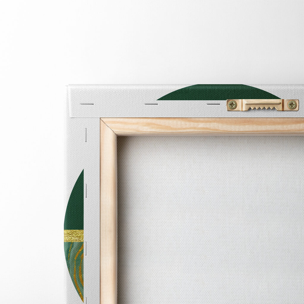 Circular harmony in green and beige Circular harmony in green and beige