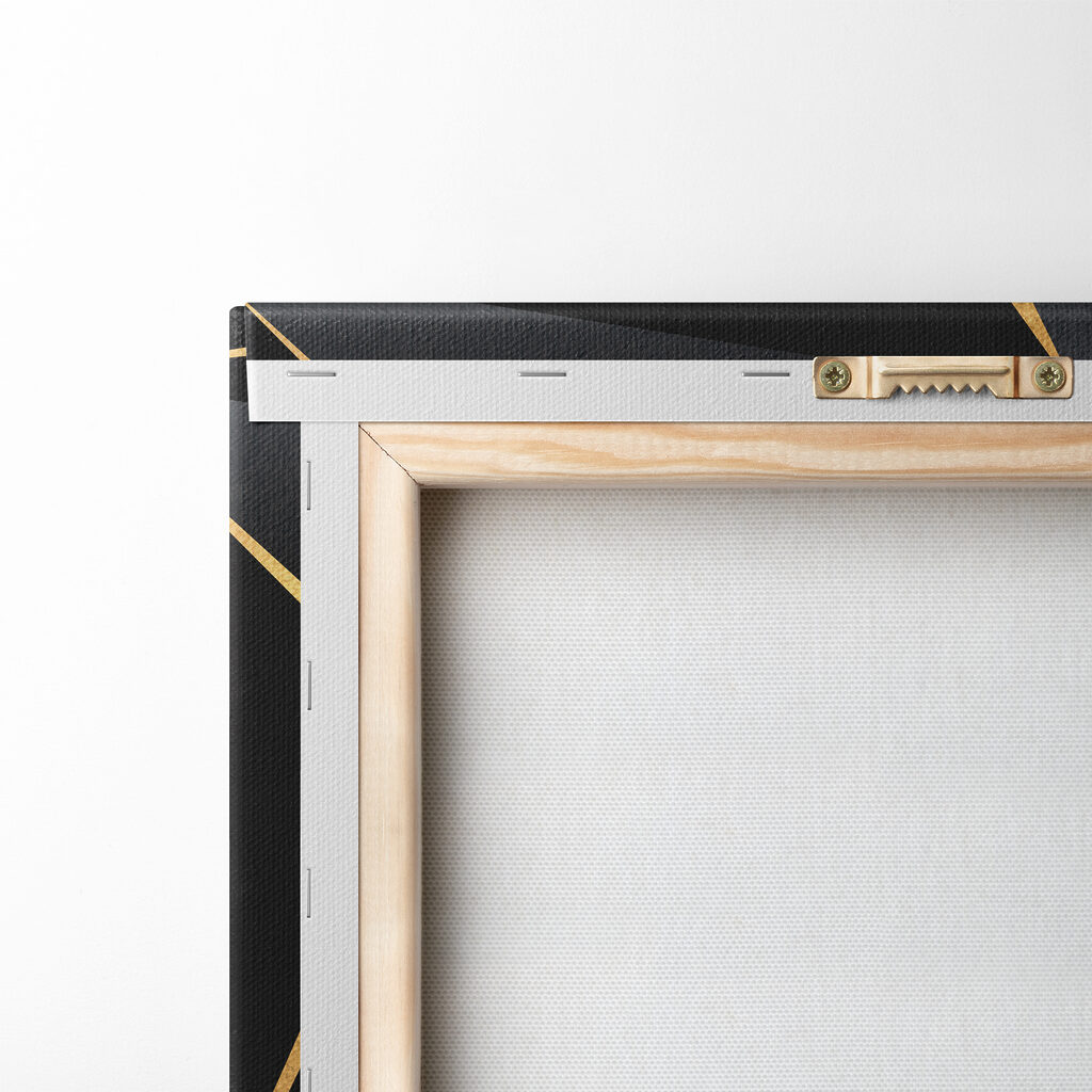 Elegant black geometric design with accents