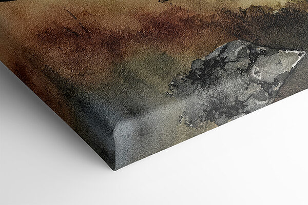Watercolor of a lake surrounded by mountains Watercolor of a lake surrounded by mountains