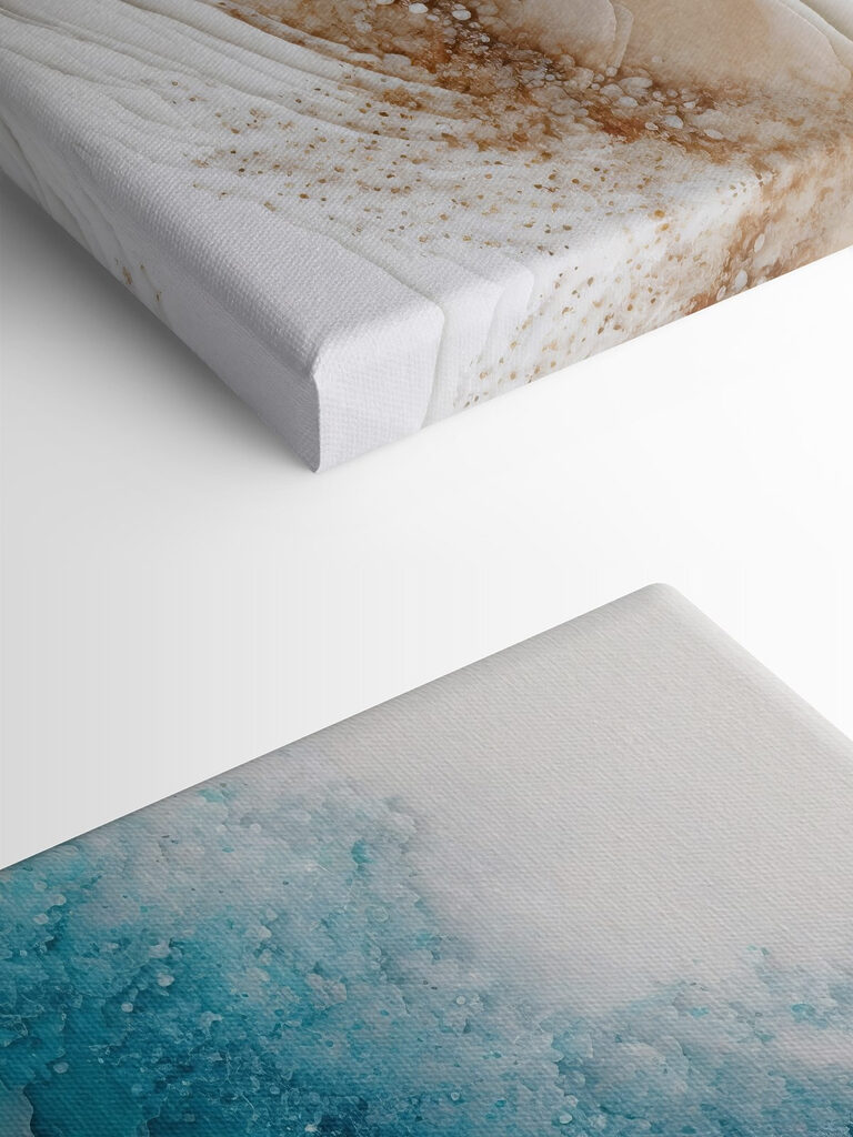 A blue and white watercolor painting A blue and white watercolor painting