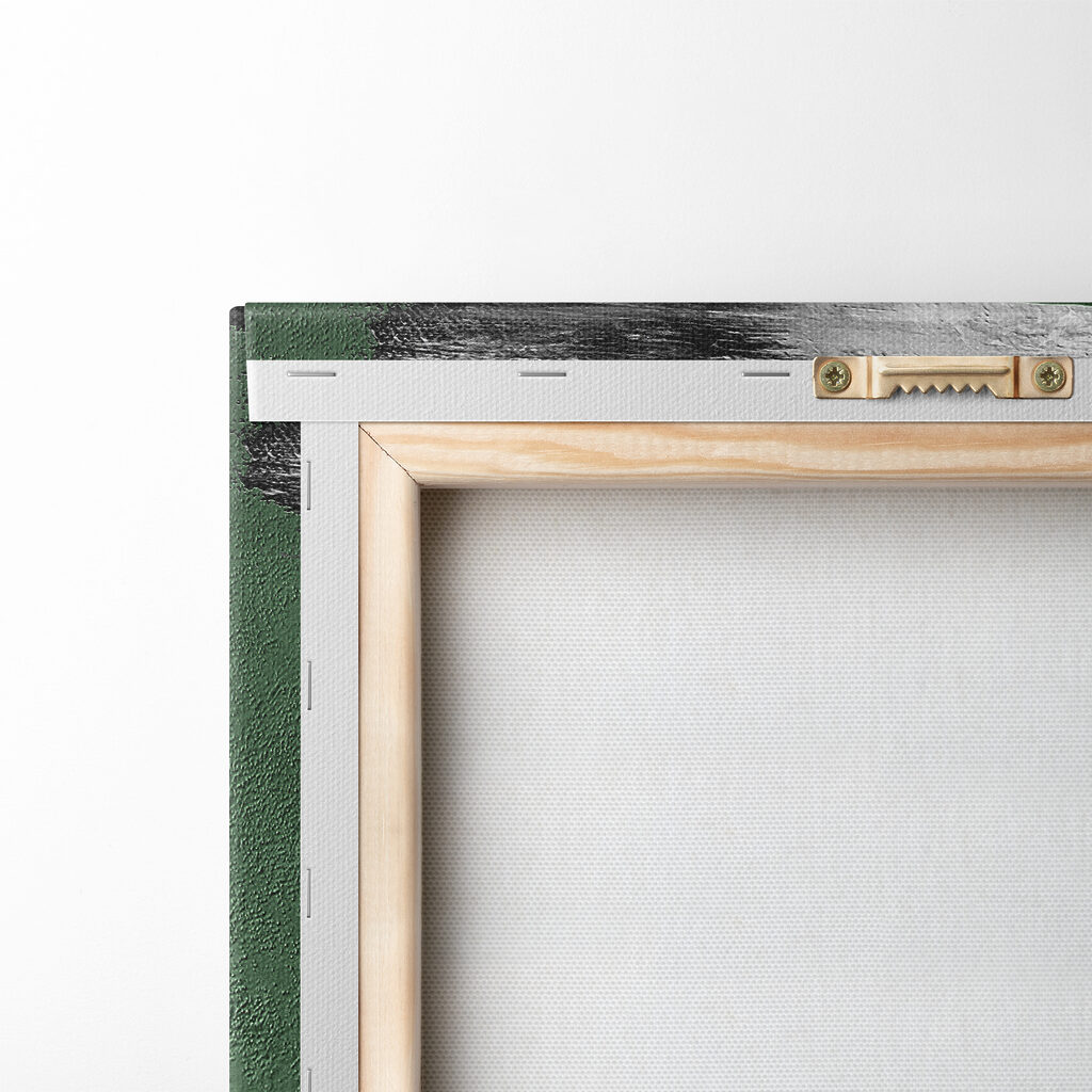 A close up of a painting