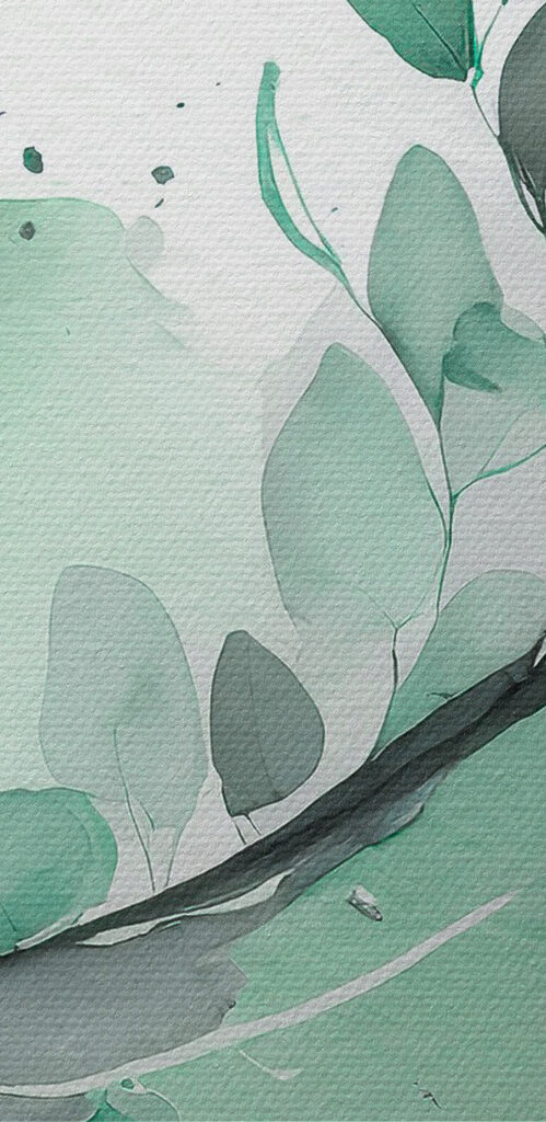 A watercolor painting of a plant