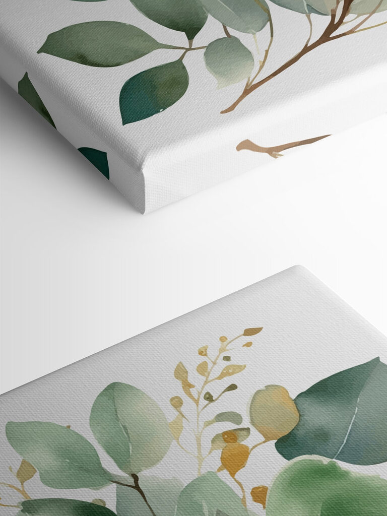 A watercolor painting of leaves A watercolor painting of leaves