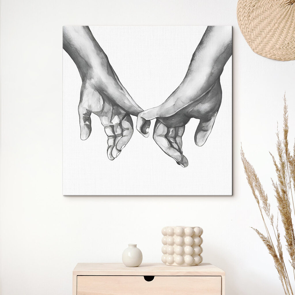 A drawing of two hands holding each other A drawing of two hands holding each other