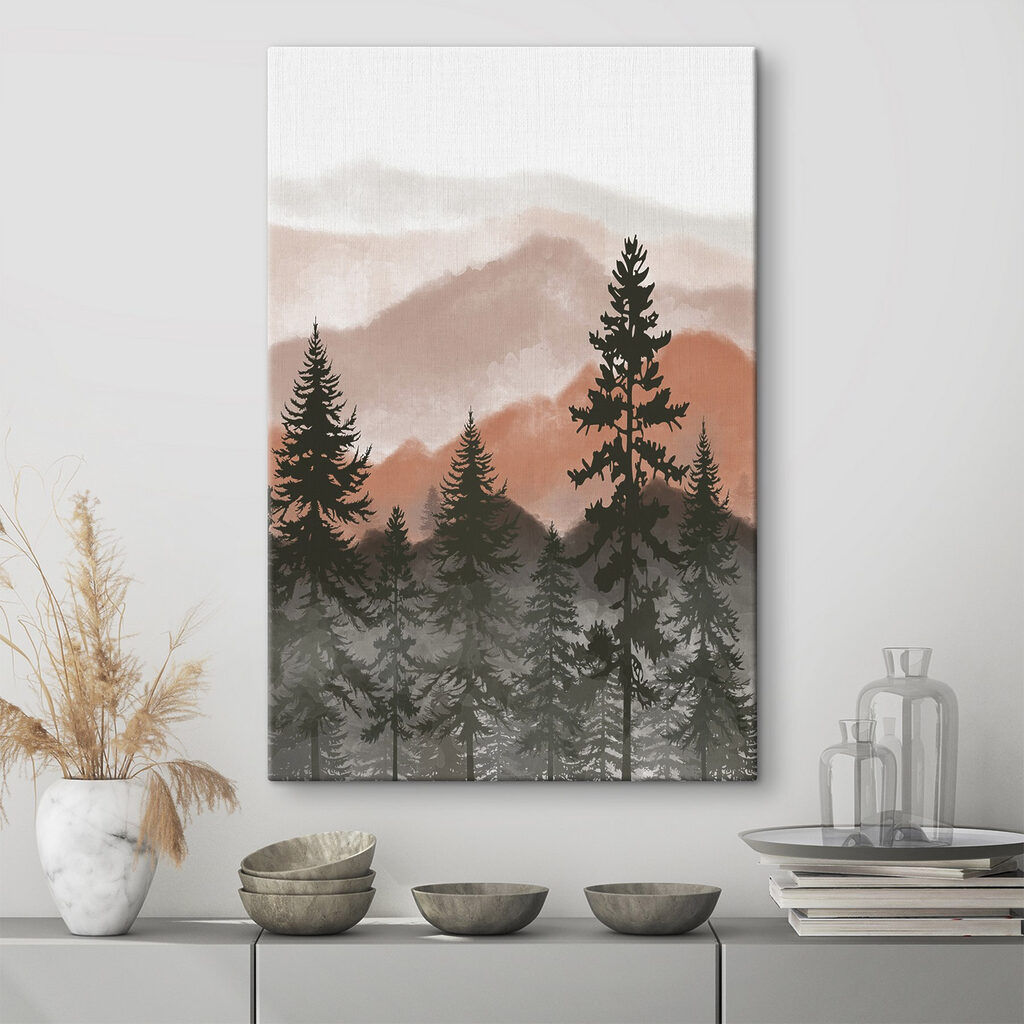 A group of trees in a forest A group of trees in a forest