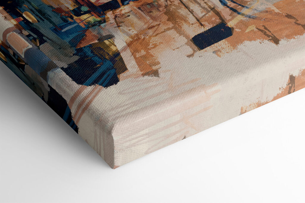 A group of people walking down a street