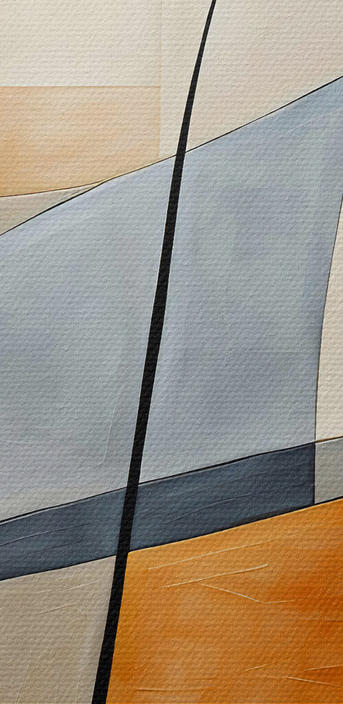 A painting of circles and lines