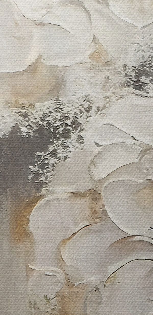 A painting of white flowers A painting of white flowers