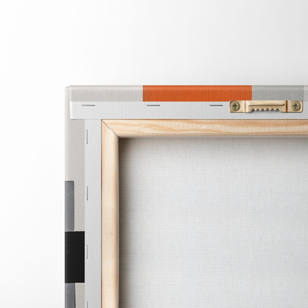 A painting of a black red and white rectangles A painting of a black red and white rectangles