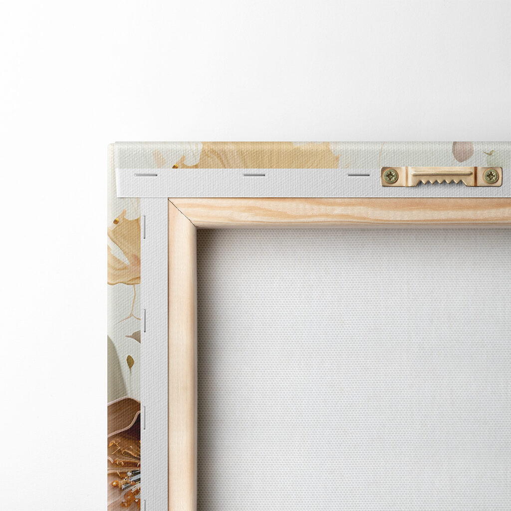 A painting of flowers on a wall A painting of flowers on a wall