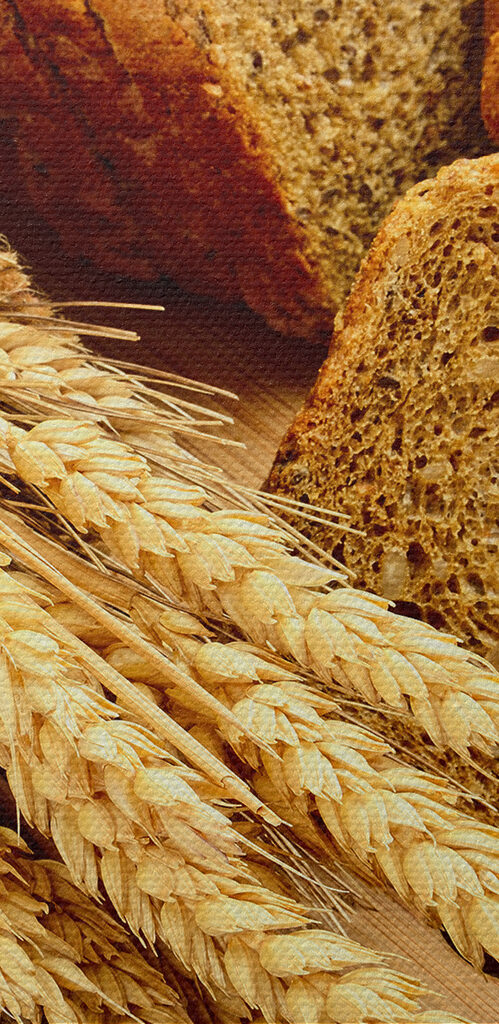 A group of bread on a cutting board A group of bread on a cutting board
