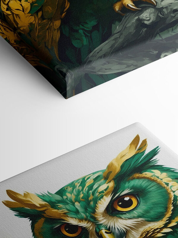 A painting of an owl