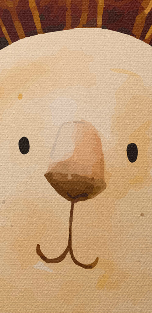 A lion with a large brown mane