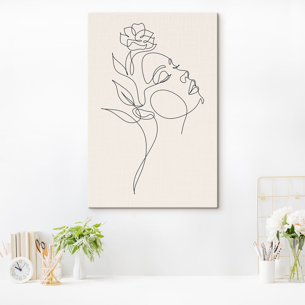 A drawing of a woman's face A drawing of a woman's face