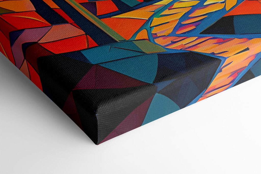 A colorful landscape with trees and a path