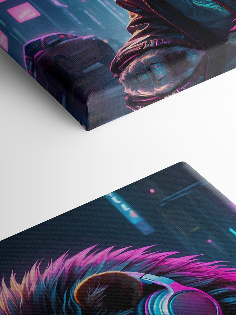 A lion wearing sunglasses and headphones A lion wearing sunglasses and headphones