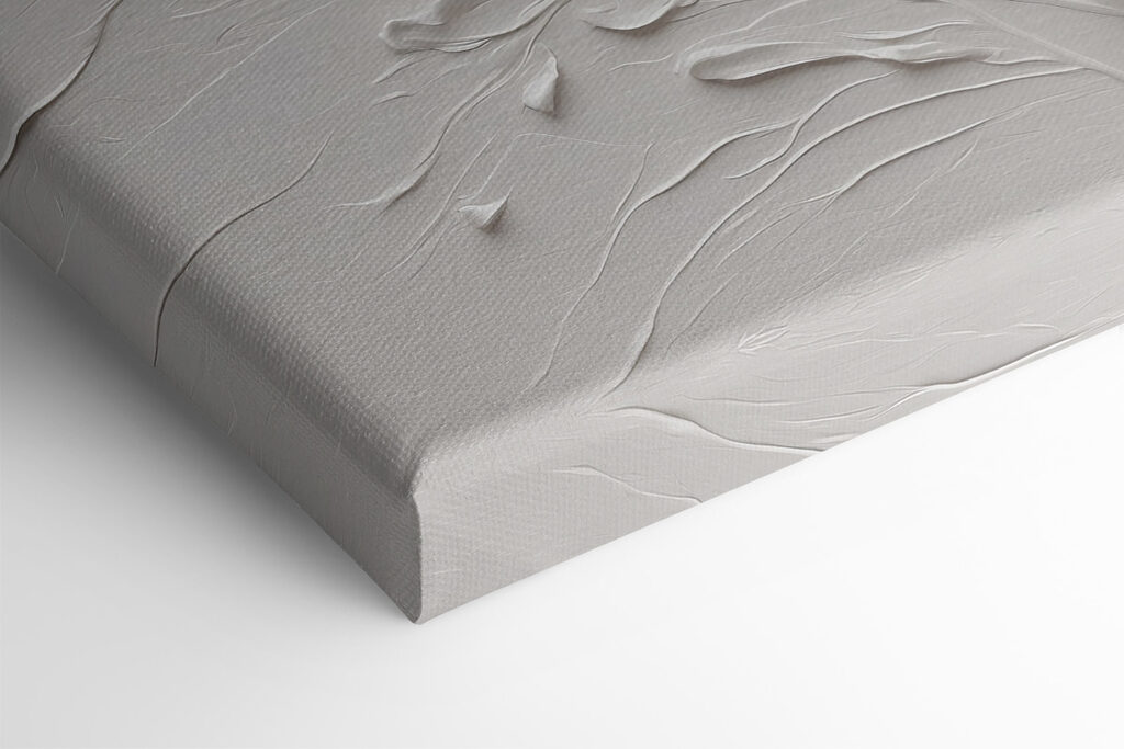 A white flower with leaves