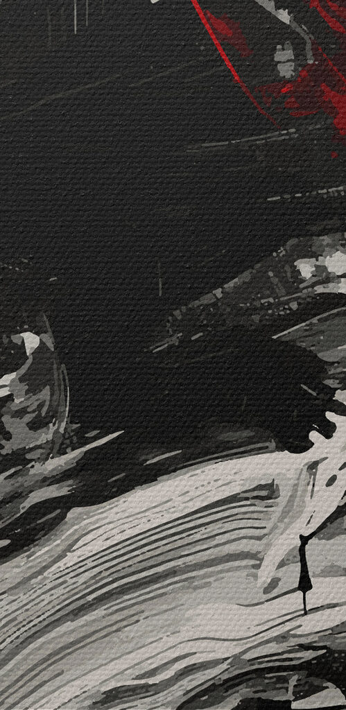 A black and red paint A black and red paint