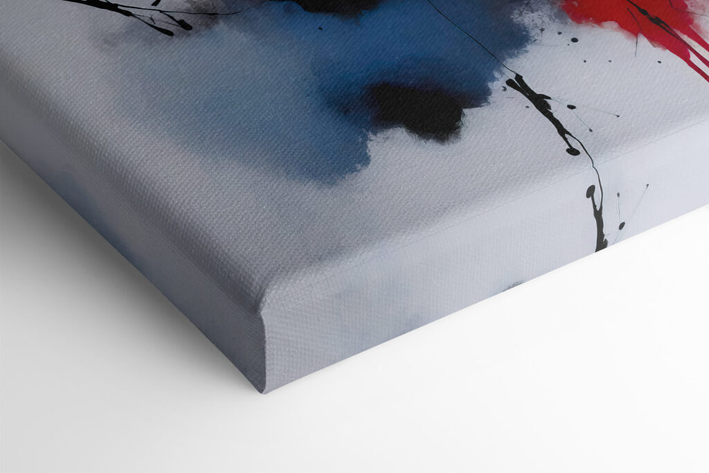 A painting of colorful paint splatters