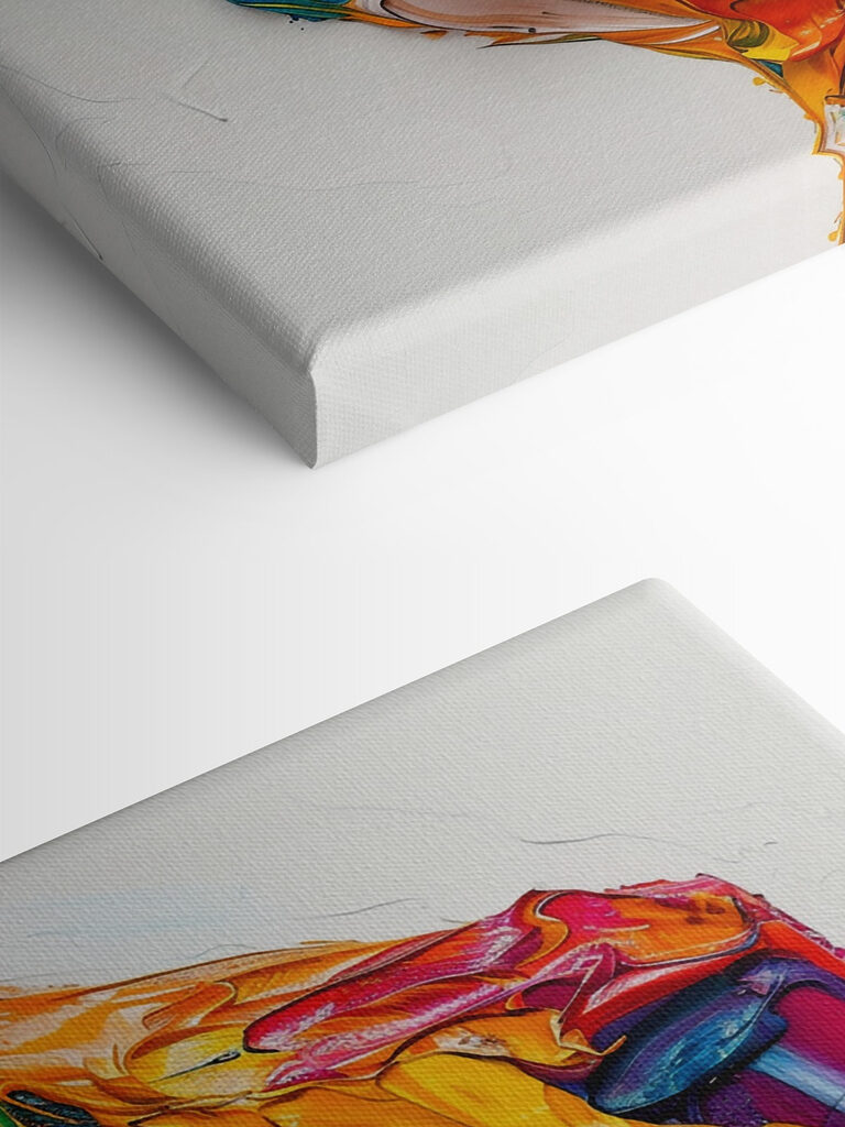 A hand painted with different colors