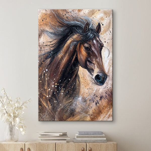 A painting of a horse