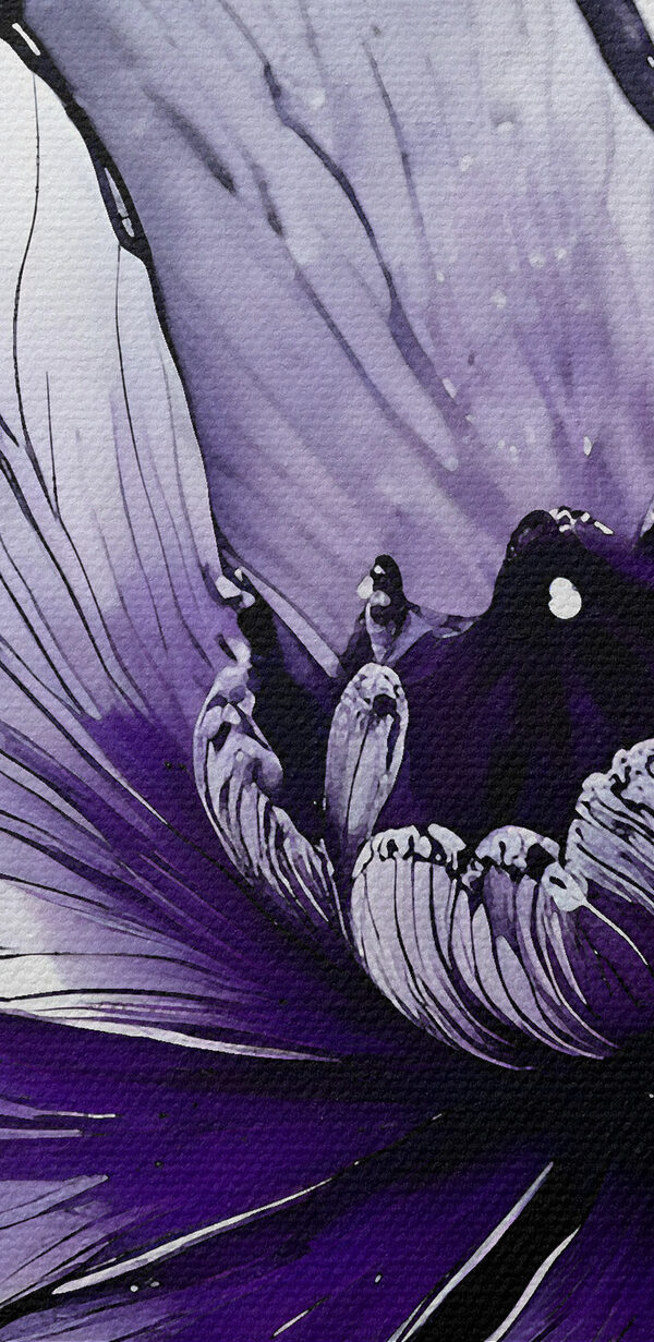 Elegant purple flower in soft tones