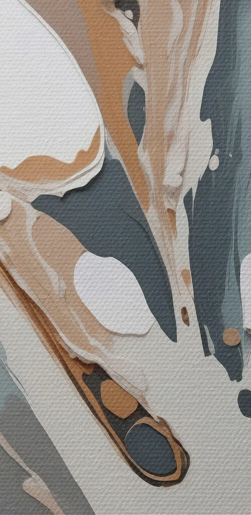 Fluid shapes in soothing earth tones