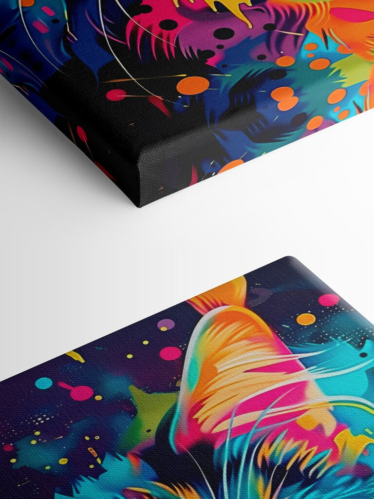 A colorful cat with blue eyes A colorful cat with blue eyes