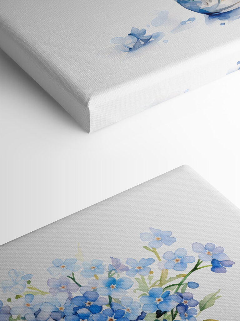 Watercolor of a vase with flowers Watercolor of a vase with flowers