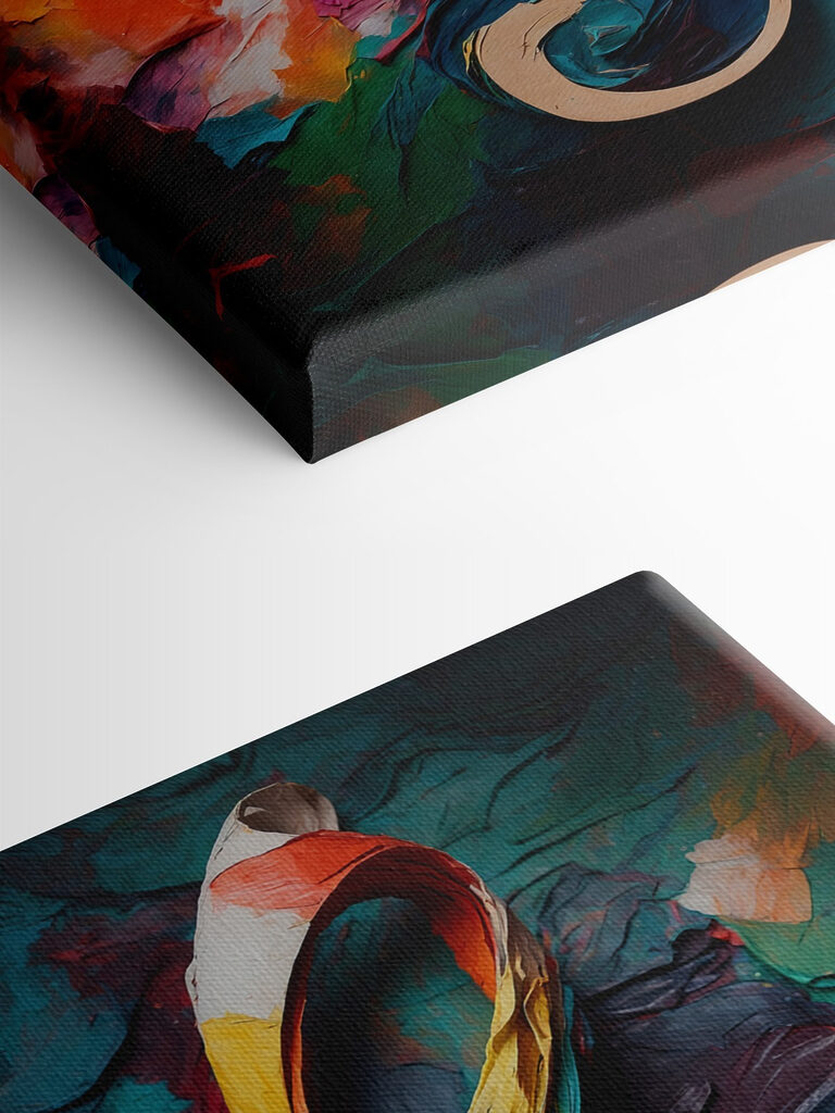 Colorful painted treble clef Colorful painted treble clef