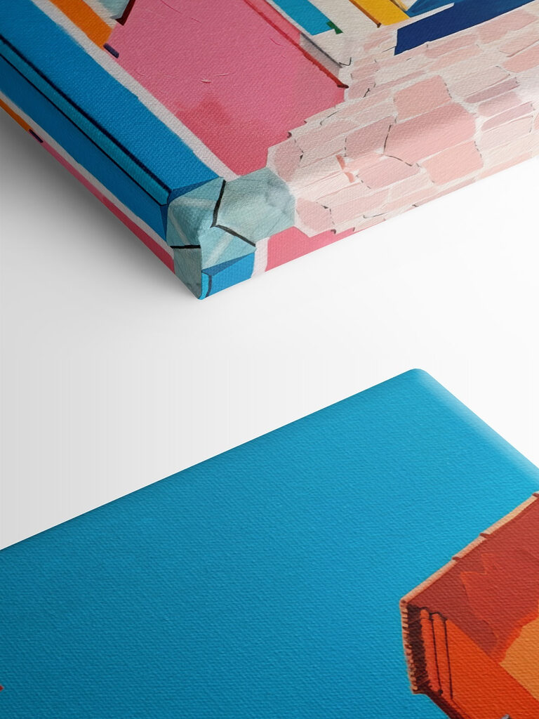 Colorful buildings and a body of water Colorful buildings and a body of water