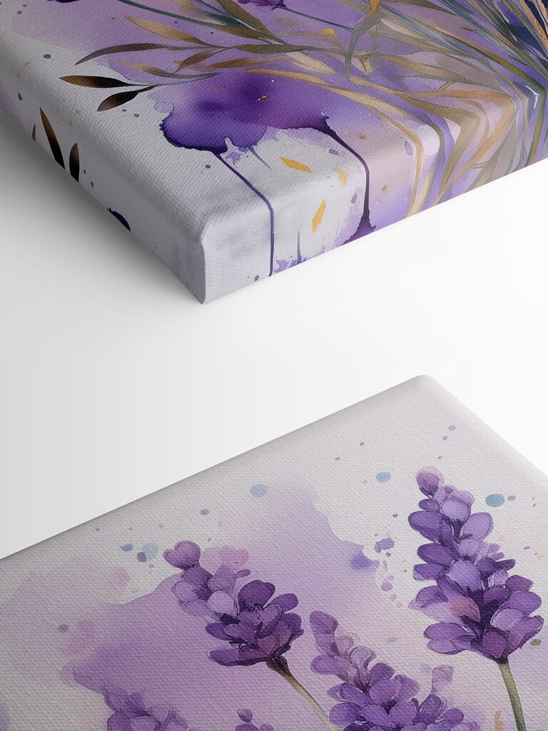 Painting of purple flowers Painting of purple flowers