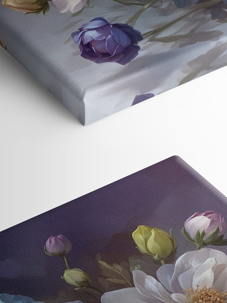 Painting of flowers on a table