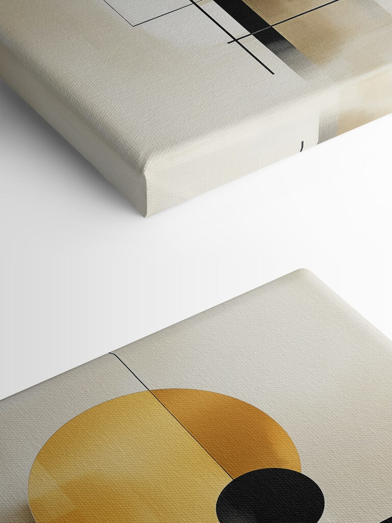 Black and orange geometric shapes Black and orange geometric shapes