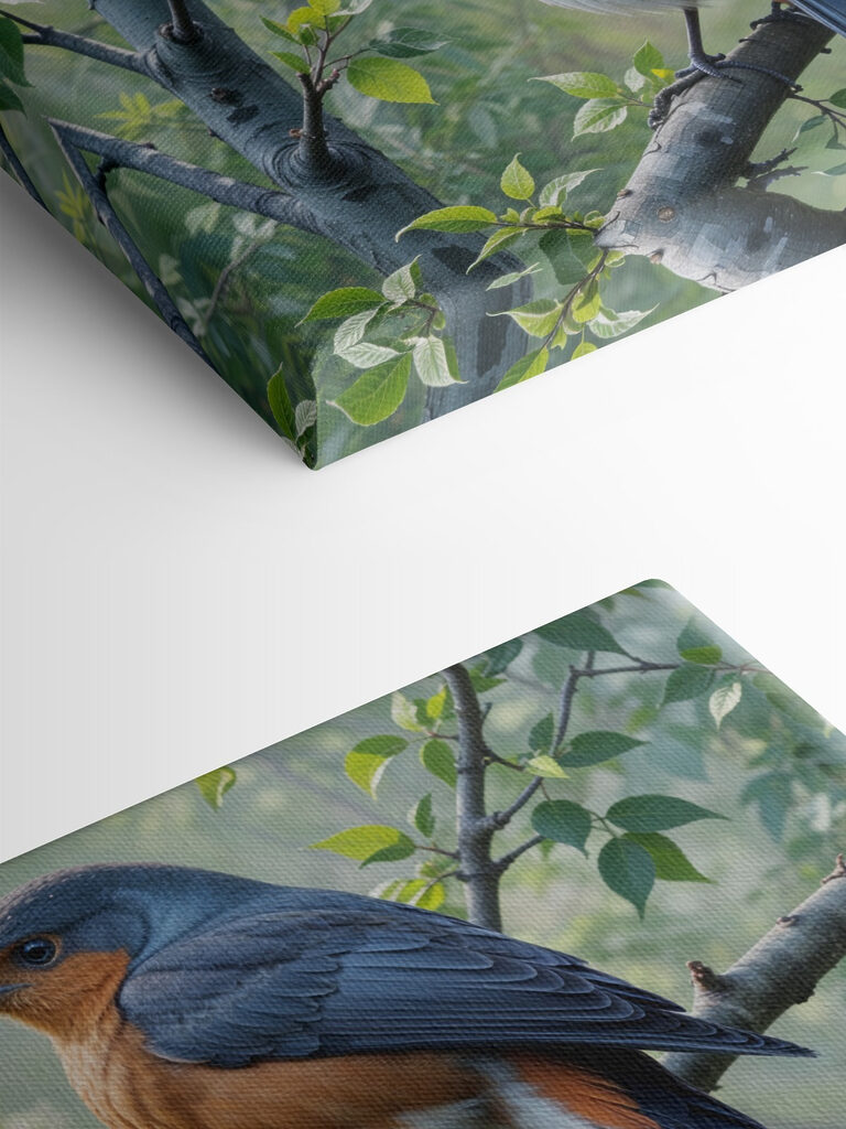 Two birds on a tree branch