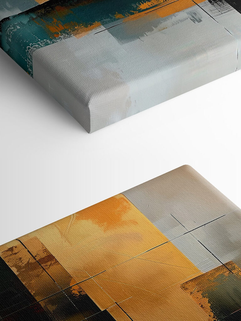 Painting of a boat in different colors Painting of a boat in different colors