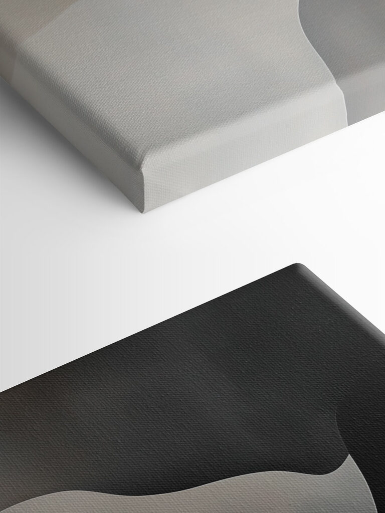 Black and white background with white and grey shapes Black and white background with white and grey shapes