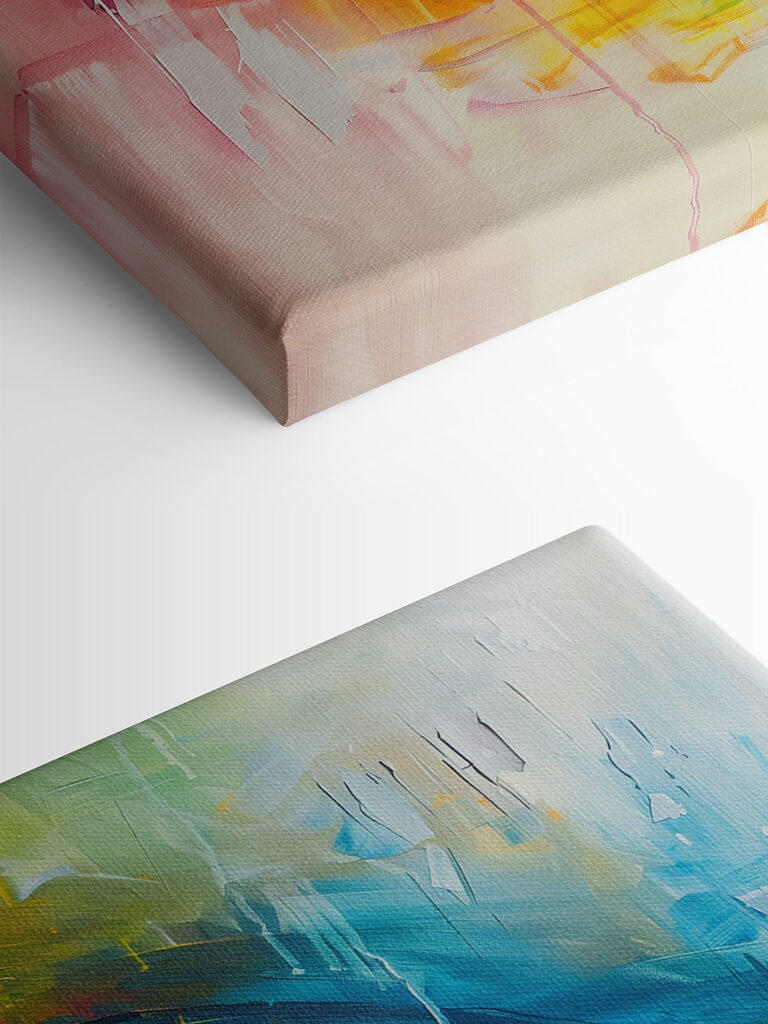 Colorful painting of an eye