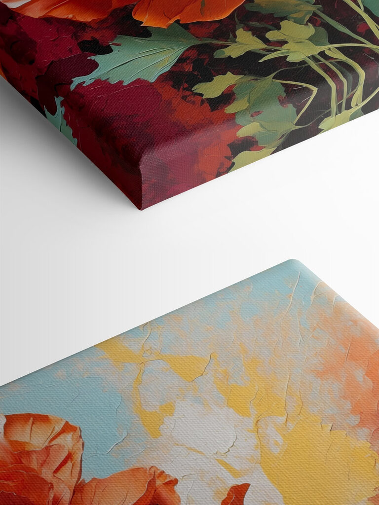 Painting of red flowers