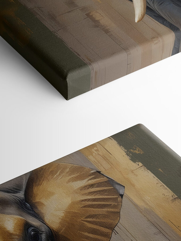 An elephant with large ears