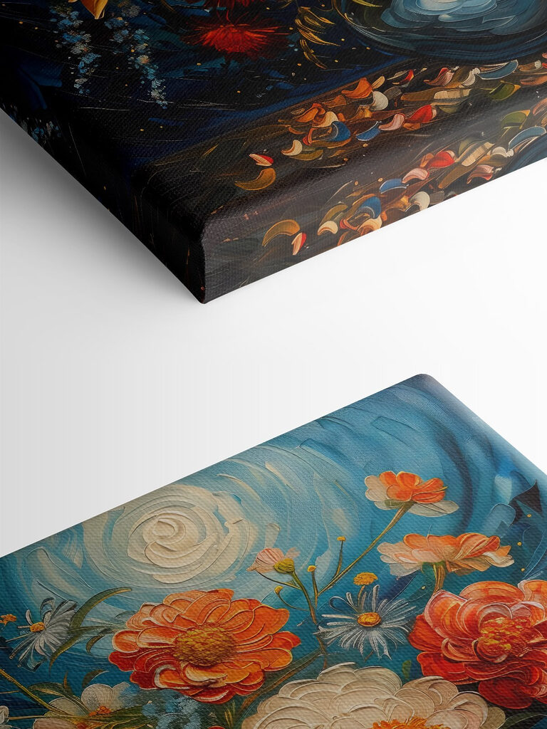 Painting of flowers in a vase Painting of flowers in a vase