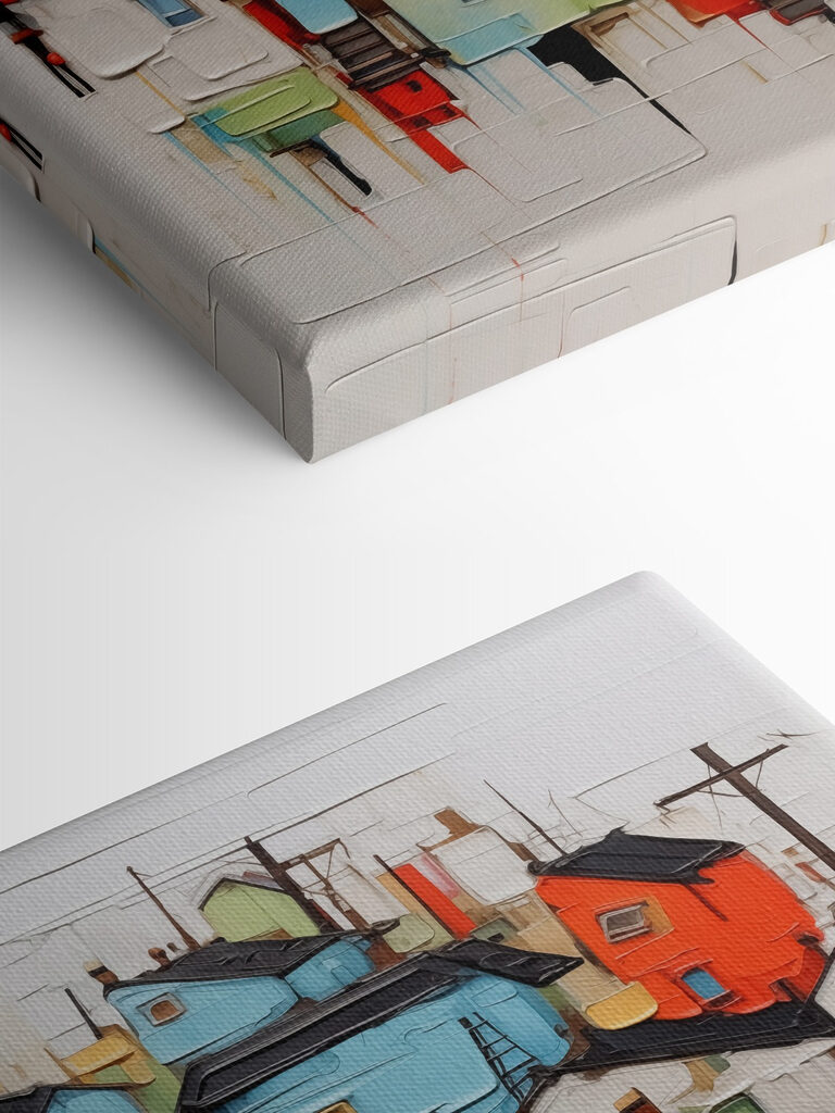 Painting of a city Painting of a city