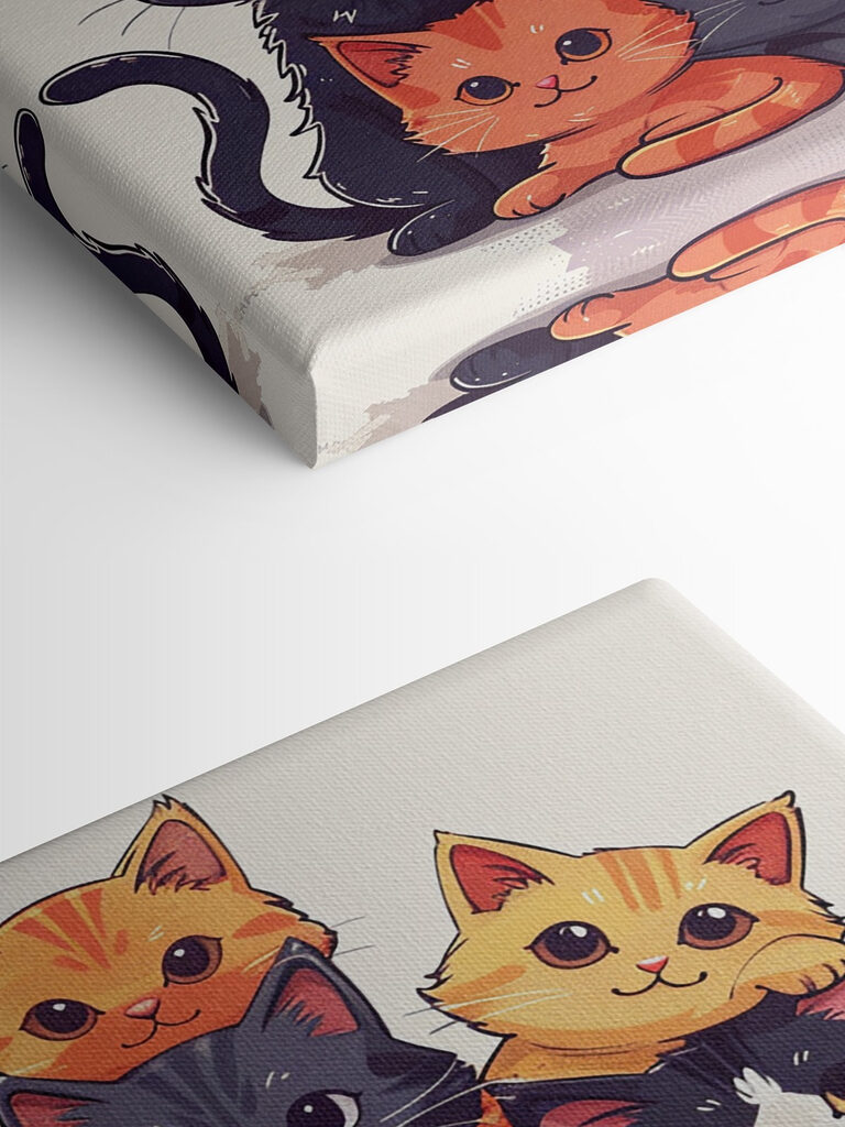 Group of cats stacked together