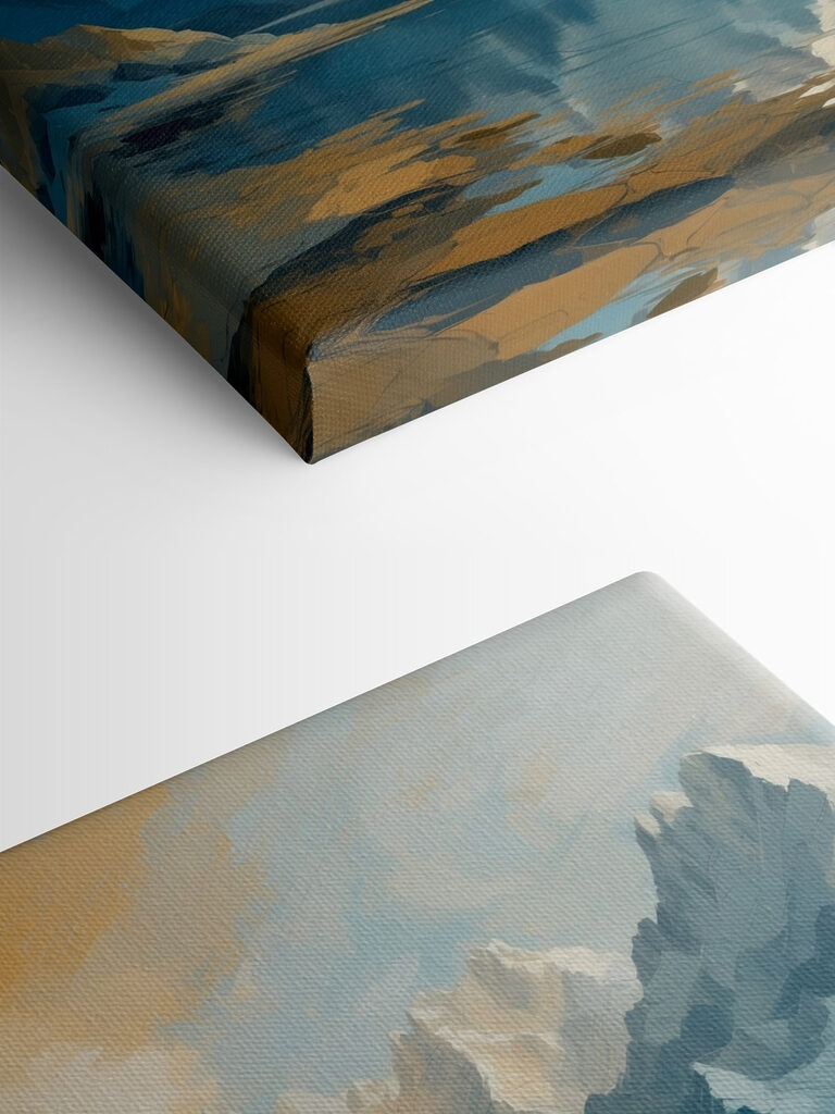 Lake with mountains and clouds Lake with mountains and clouds